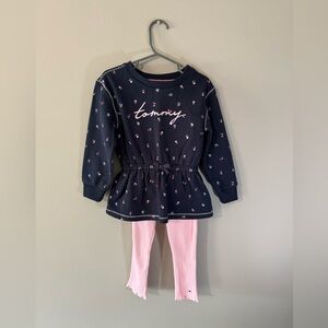 Tommy Hilfiger Navy and Pink Kids Set